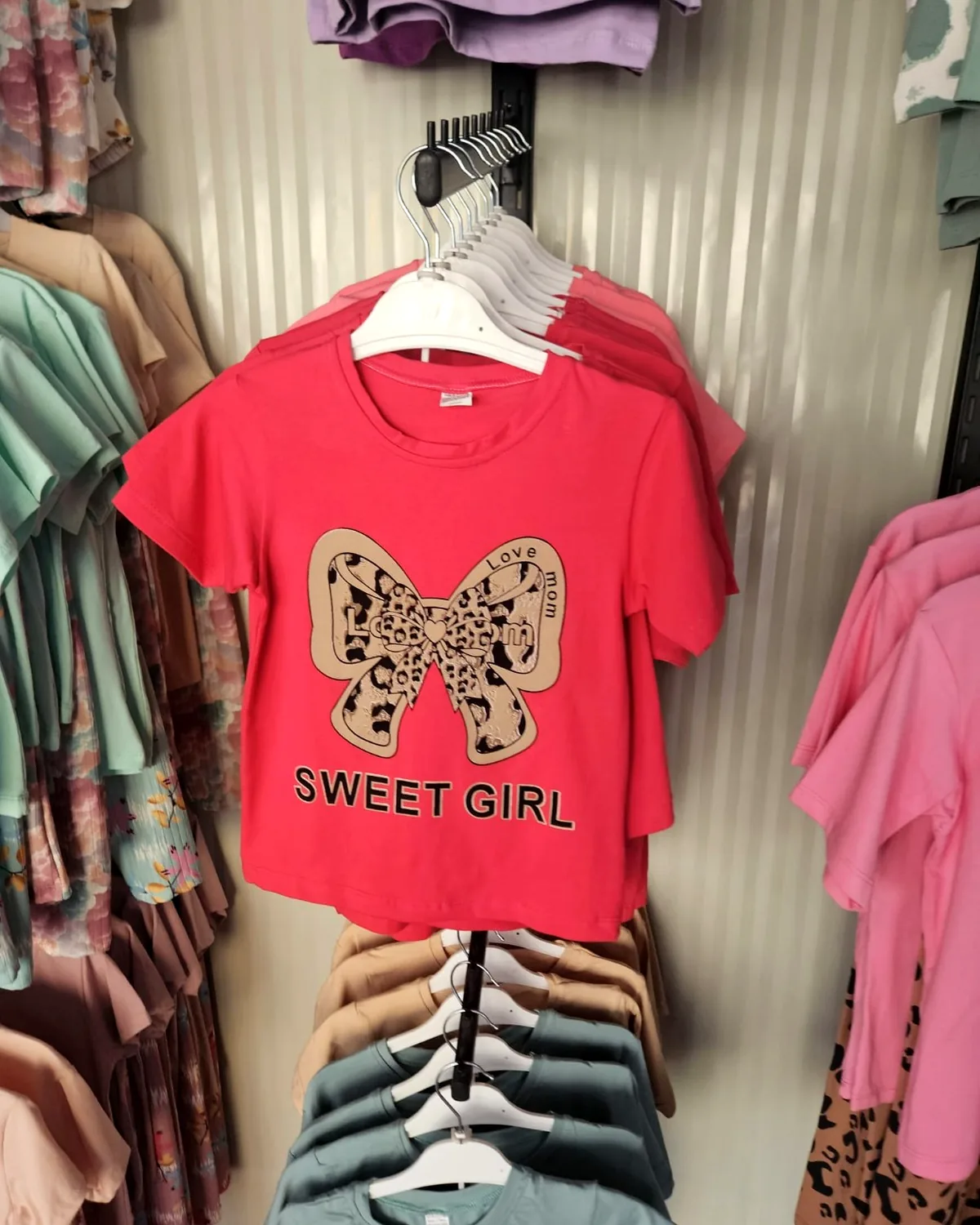 Kırmızı Sweet Girl Tişört